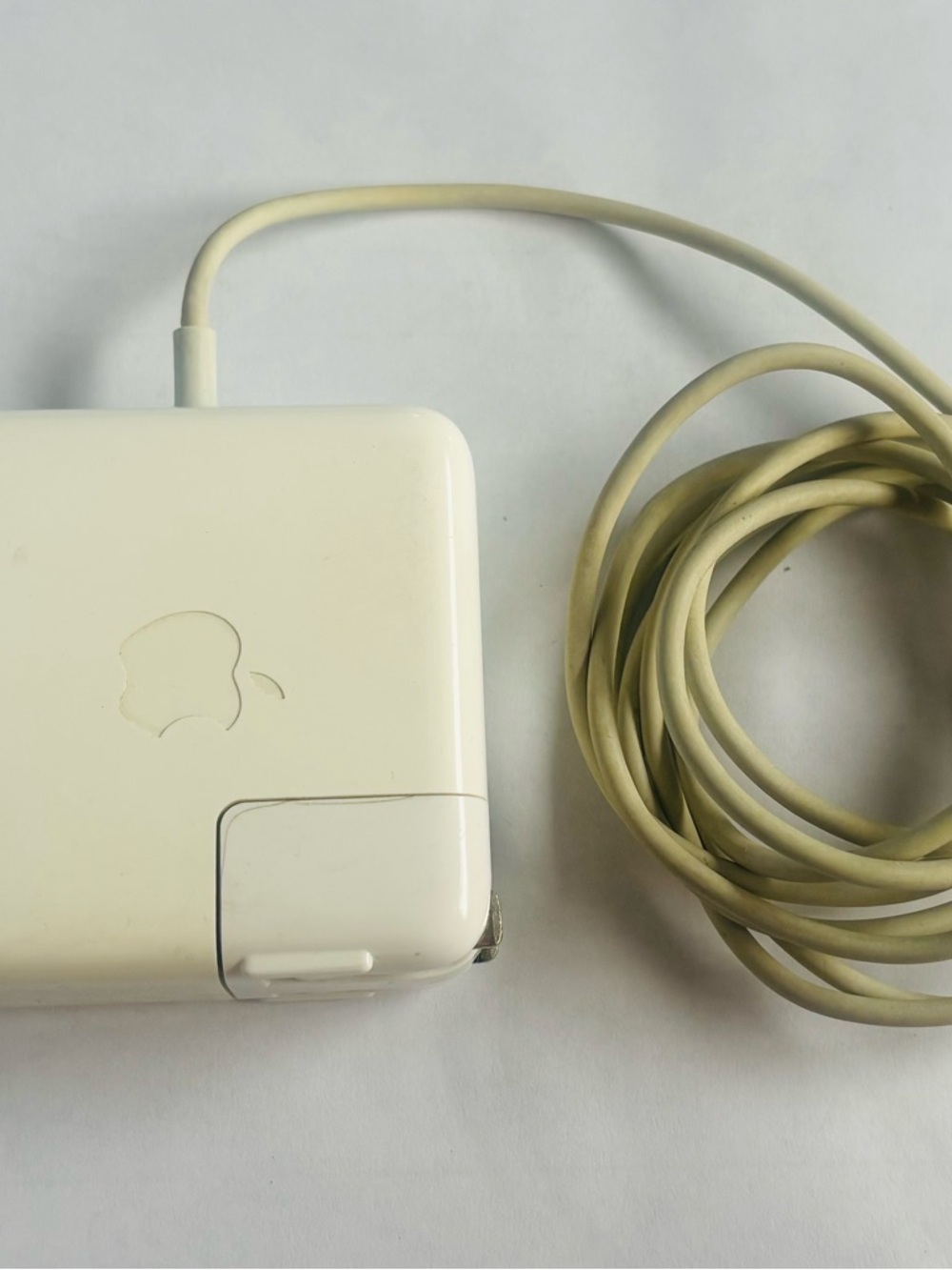 Apple White Power Adapter with Attached Charging Cable